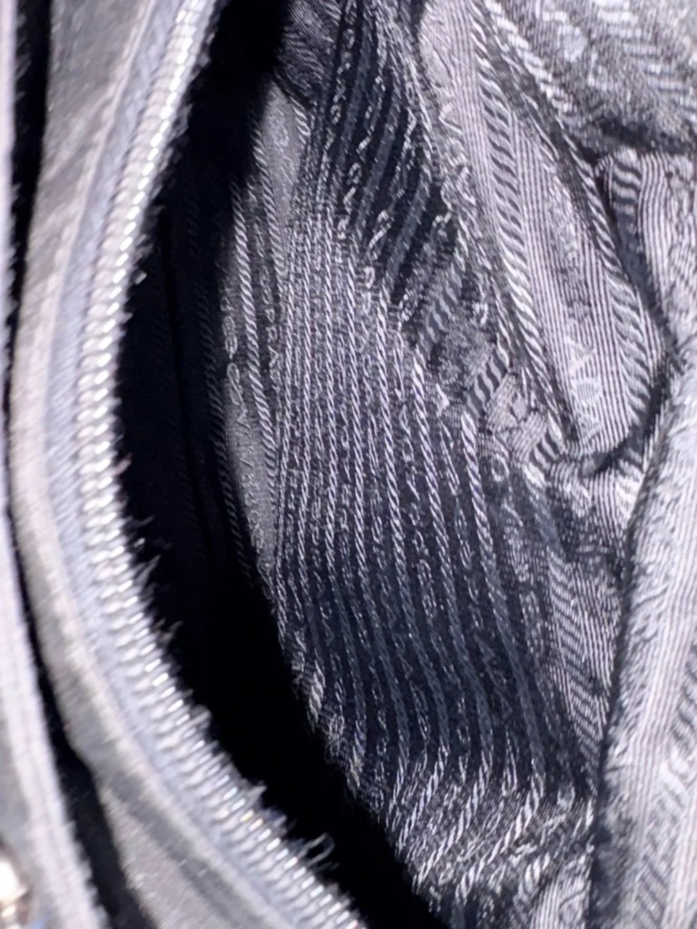 Prada Tessuto Black Nylon Tote with Patent Leather Logo Plaque and With Wallet - Picture 14 of 15